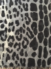 Cashmere Scarf Teresa Snow Leopard