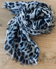 Cashmere Scarf Teresa Snow Leopard