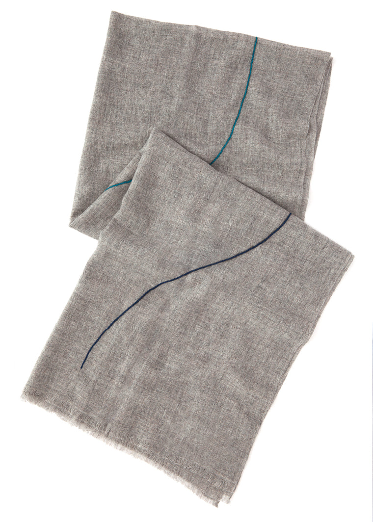 Cashmere Scarf Ocean Waves by Jill Platner
