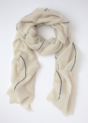 Cashmere Scarf Ocean Waves by Jill Platner