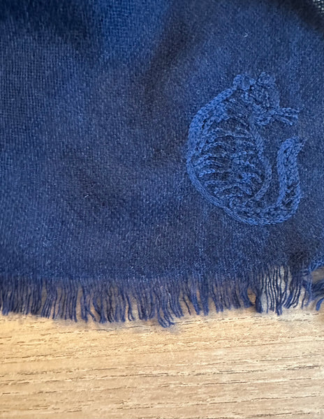 Fibre Tibet limited edition cashmere scarf with embroidered tiger