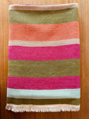 Limited Edition cashmere blanket Puerto Escondido stripes