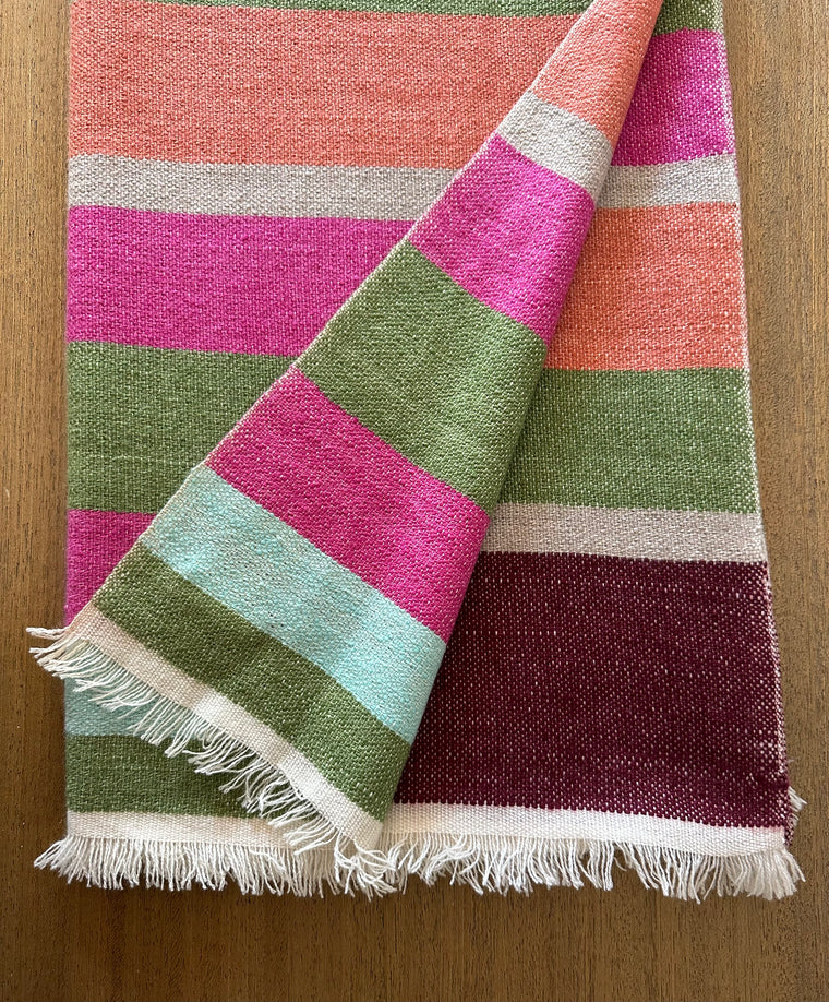 Cashmere blanket puerto escondido stripes