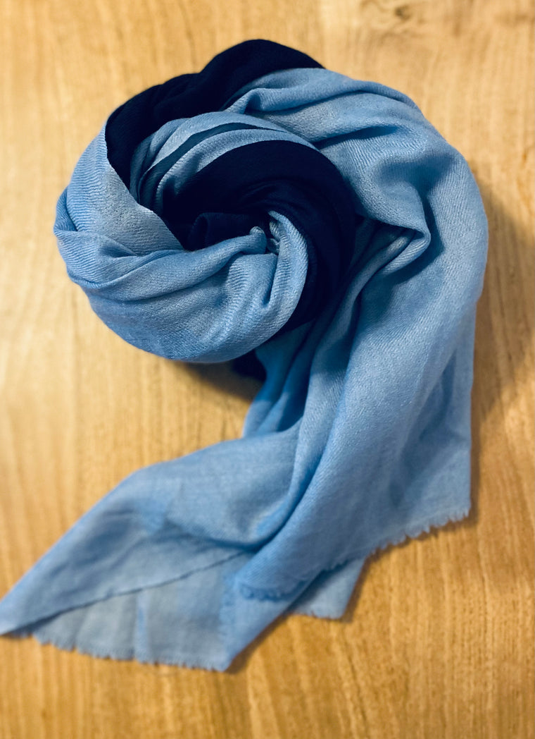 Cashmere Ocean Ombre ultra fine shawl