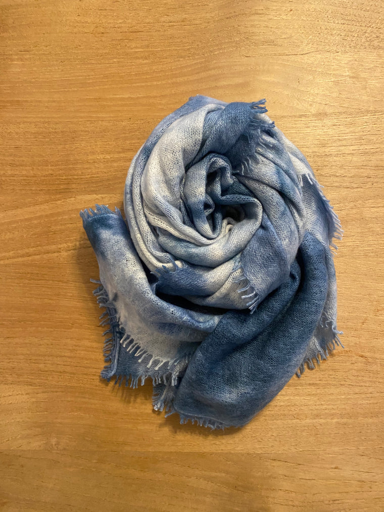 Cashmere and Wool Meru Tie Dye Scarf