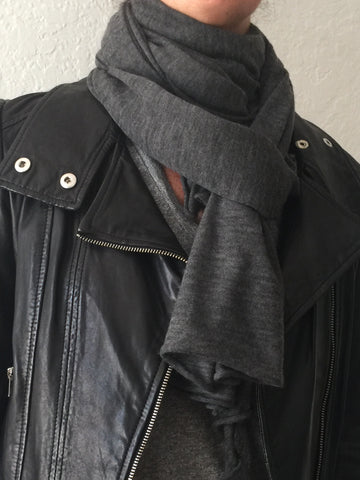 Cashmere scarf ultrafine knit Imprint