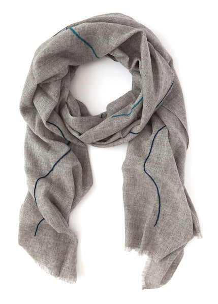 Cashmere Scarf Ocean Waves