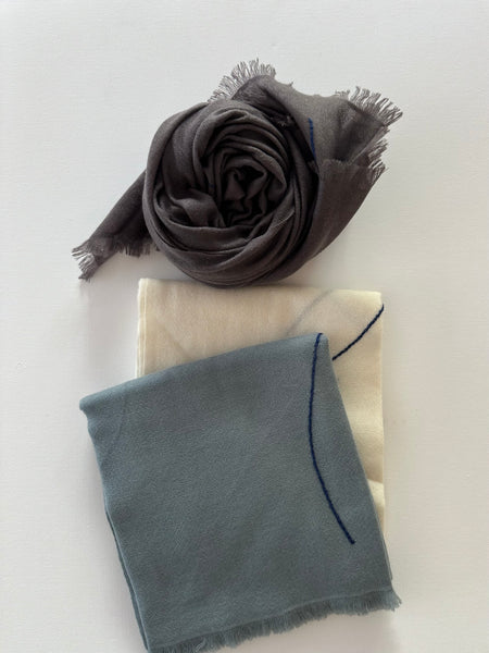 Cashmere Scarf Ocean Waves