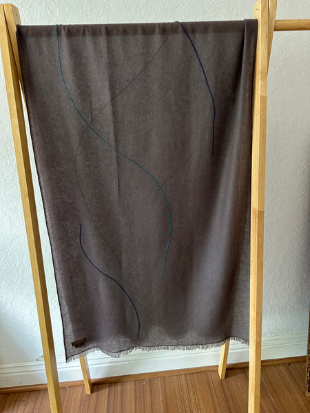 Cashmere Scarf Ocean Waves