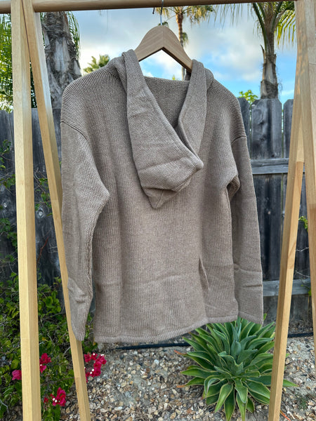 Cashmere sweater baja hoodie