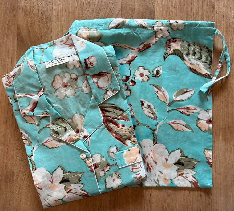 Noble Fibre Pajama Classic Set Garden Print Collection
