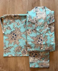 Noble Fibre Pajama Classic Set Garden Print Collection