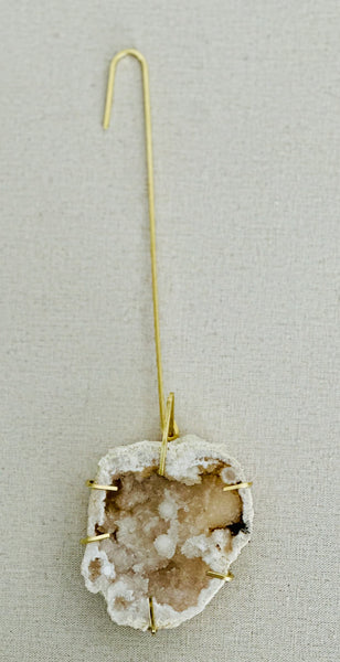 Crystal, shell, stone and geode ornaments