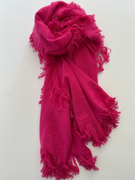SAMPLE SALE Cashmere shawl MG fringe