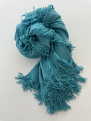 SAMPLE SALE Cashmere shawl MG fringe