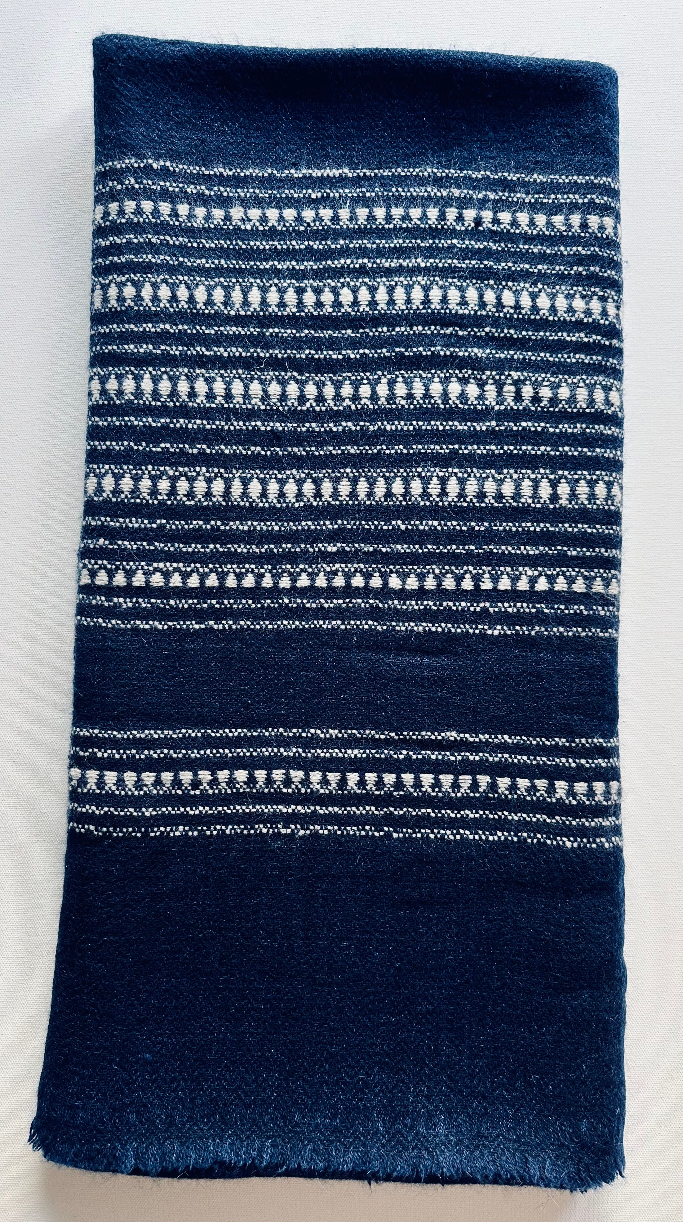 Cashmere Shawl Indigo hills throw