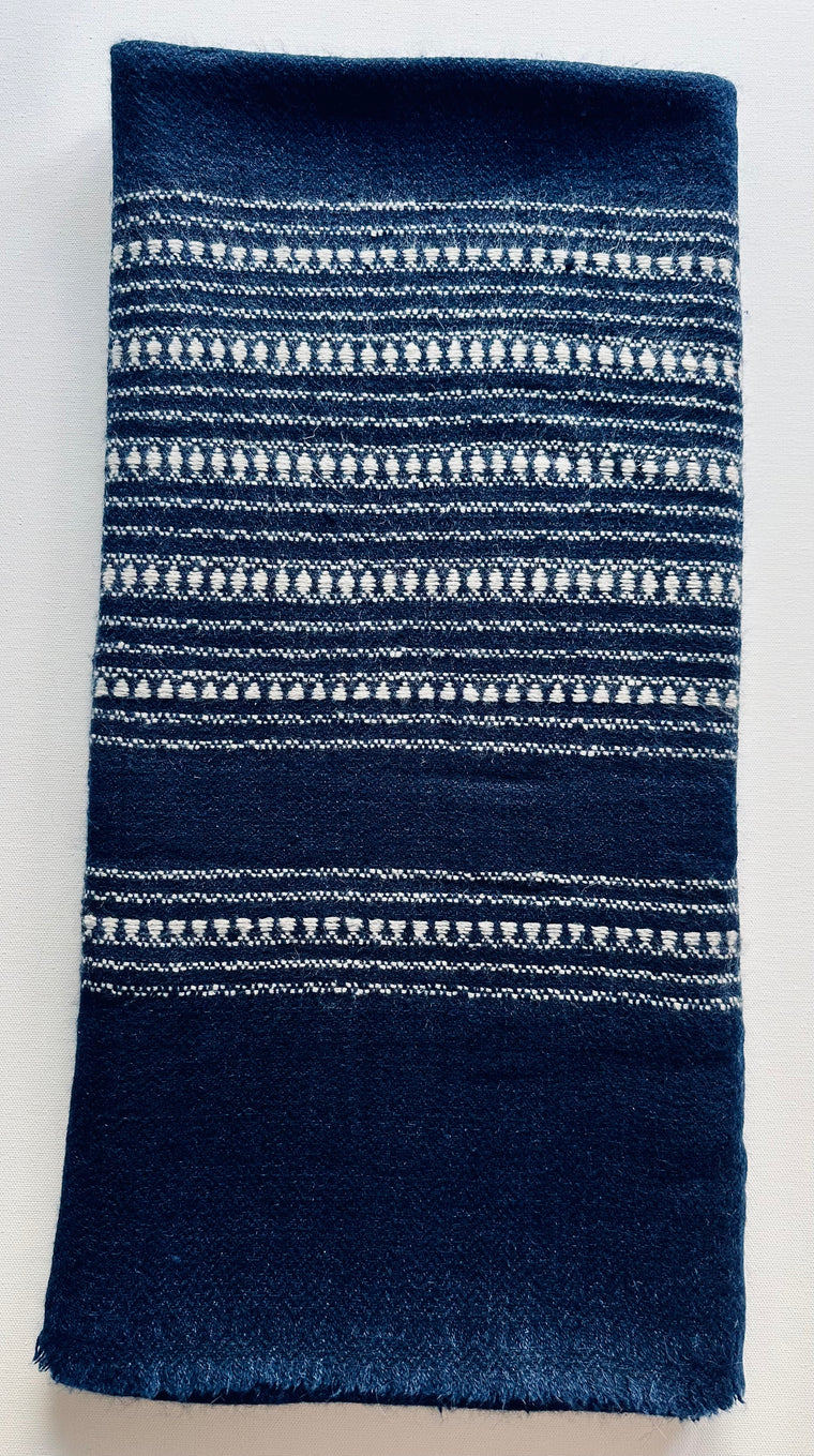 Cashmere Shawl Indigo hills throw