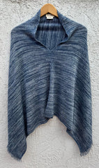 Cashmere Poncho Ponto Linen Space Dye