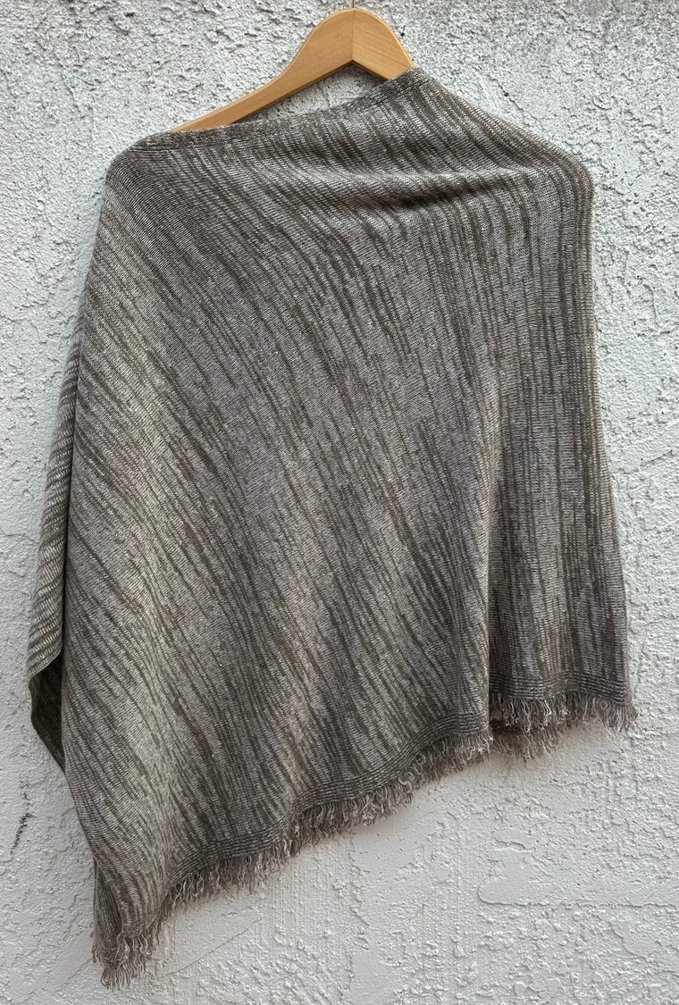 Cashmere Poncho Ponto Linen Space Dye