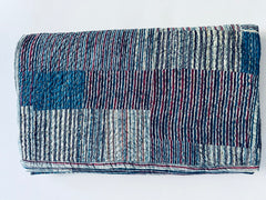 Indigo Kantha Patchwork Quilt