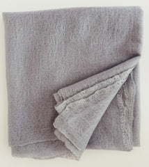 Cashmere Scarf Deva silver selvedge