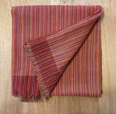 Cashmere Striped ultra fine scarf made with recycled yarn
