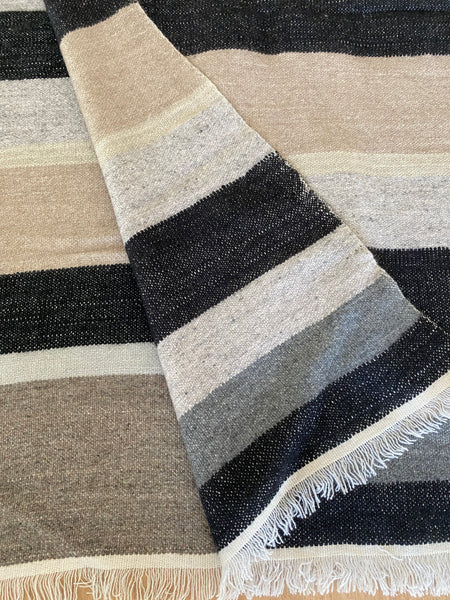 Cashmere Stripe  Stone Steps Blanket