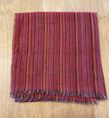 Cashmere Striped ultra fine scarf made with recycled yarn