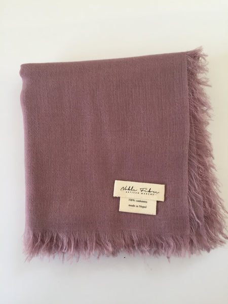 Cashmere Ultra fine Teresa Scarf with long fringe