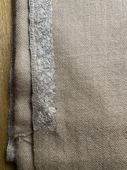 Cashmere Kashmir Shawl with embroidered floral border