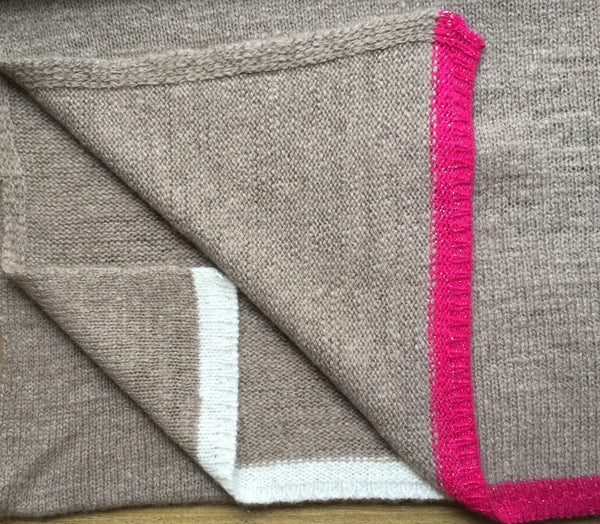Fibre Tibet limited edition hand knit cashmere blanket