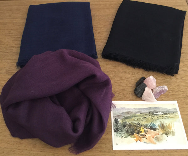 Cashmere Ultra fine Teresa Scarf with long fringe