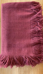 Cashmere Fringed Throw made with hand spun cashmere