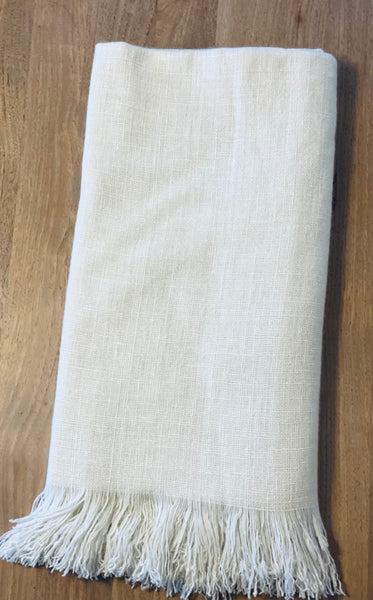 Cashmere Fringed Throw made with hand spun cashmere