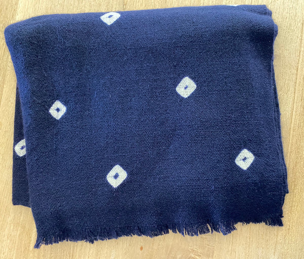 Cashmere Shibori Indigo Wrap