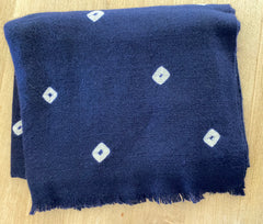 Cashmere Shibori Indigo Wrap