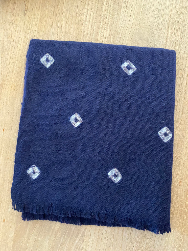 Cashmere Shibori Indigo Wrap