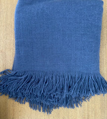 Cashmere Fringed Throw made with hand spun cashmere