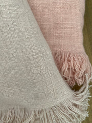 Cashmere Fringed Throw made with hand spun cashmere