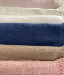 Cashmere Fringed Throw made with hand spun cashmere