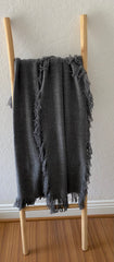 Cashmere Fringed Throw made with hand spun cashmere
