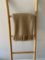 Cashmere Fringed Throw made with hand spun cashmere