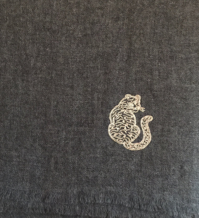 Cashmere Scarf Gauze Tiger