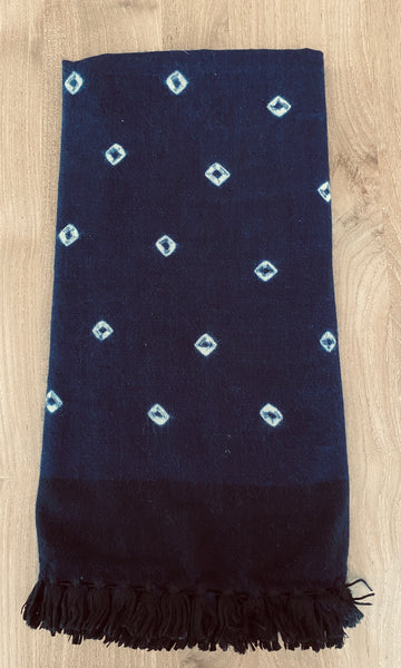 Cashmere Shibori Indigo Wrap