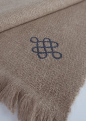 Fibre Tibet limited edition cashmere blanket with endless knot