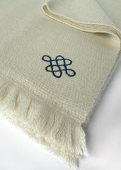 Fibre Tibet limited edition cashmere blanket with endless knot